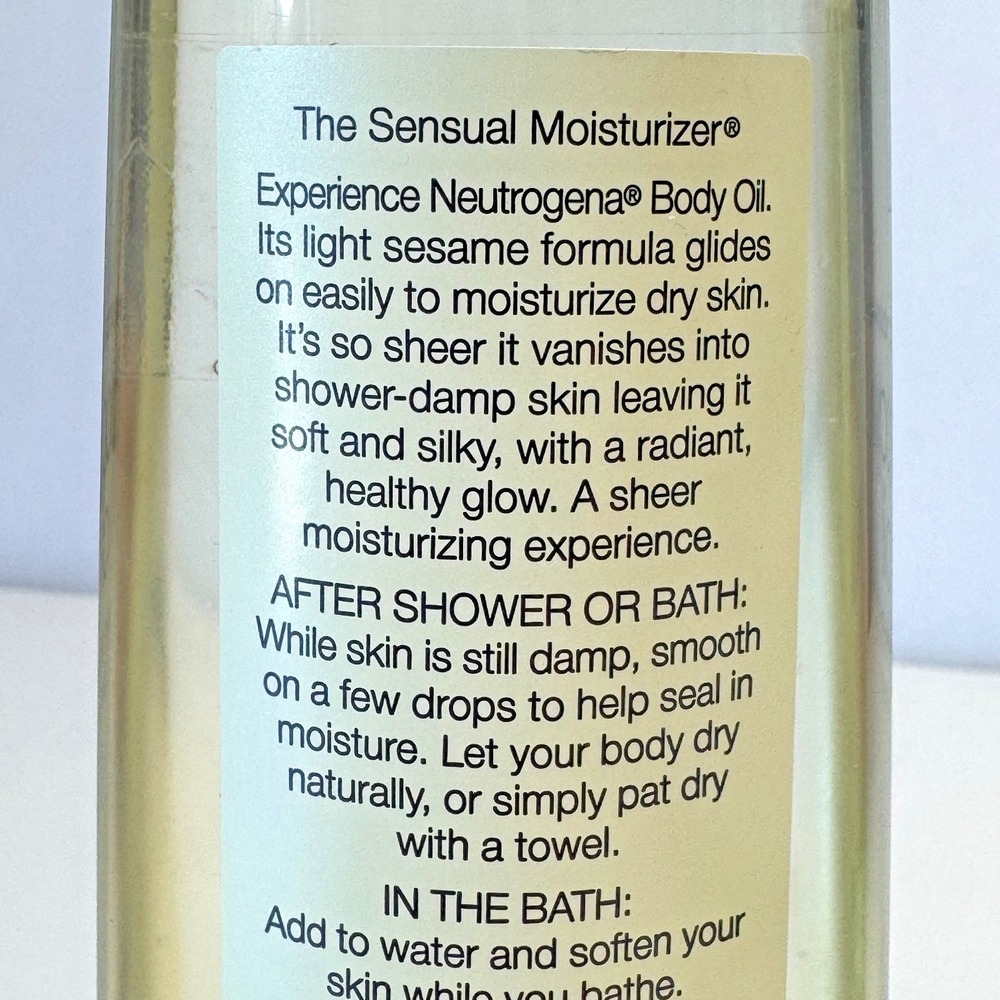 Neutrogena Light Sesame Formula Body Oil Lot of 2 Bottles 8.5 fl oz Moisturizing - Picture 5 of 6